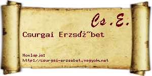 Csurgai Erzsébet névjegykártya