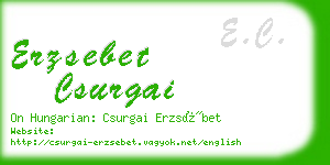 erzsebet csurgai business card